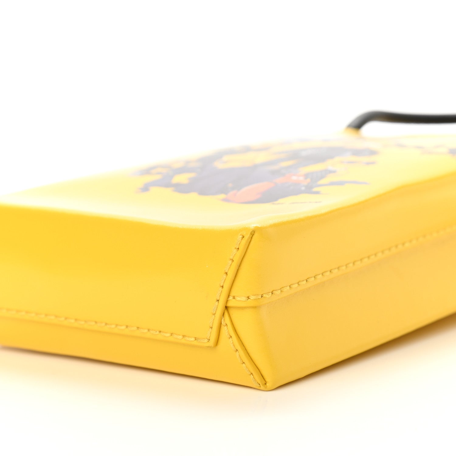 Balenciaga X THE SIMPSONS Smooth Calfskin Logo Shopping Phone Holder Bag Bumblebee Yellow 10 of 10