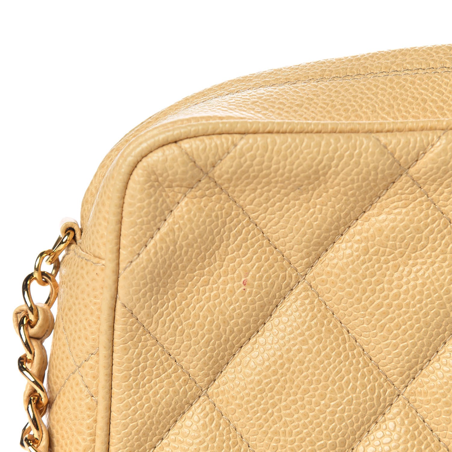 Chanel Caviar Quilted Camera Case Beige 8 of 10