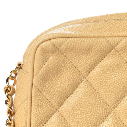Chanel Caviar Quilted Camera Case Beige 8 of 10