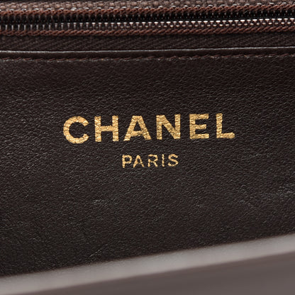 Chanel Shiny Crocodile Evening Flap Dark Brown 6 of 12