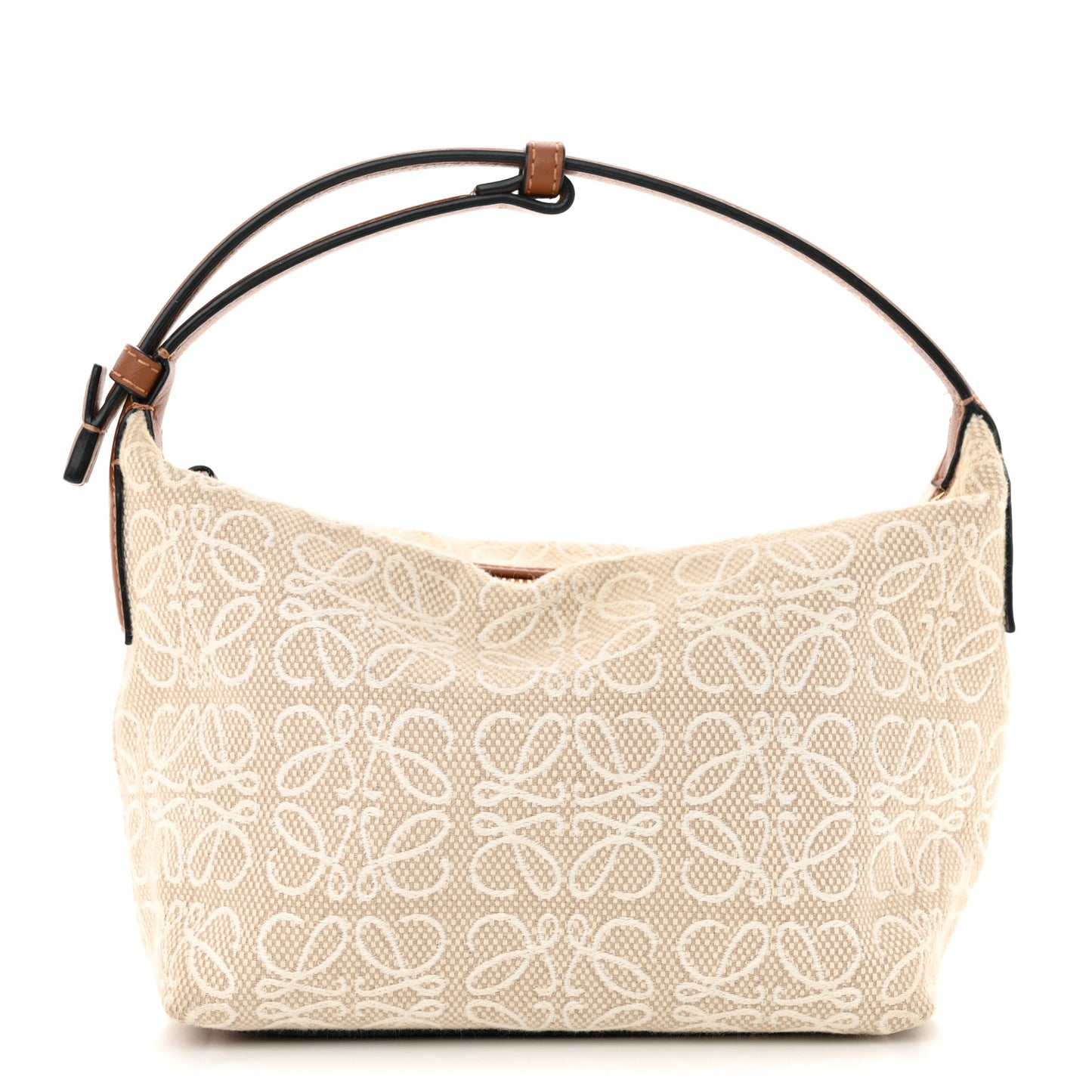 Jacquard Anagram Calfskin Small Cubi Bag Ecru Tan
