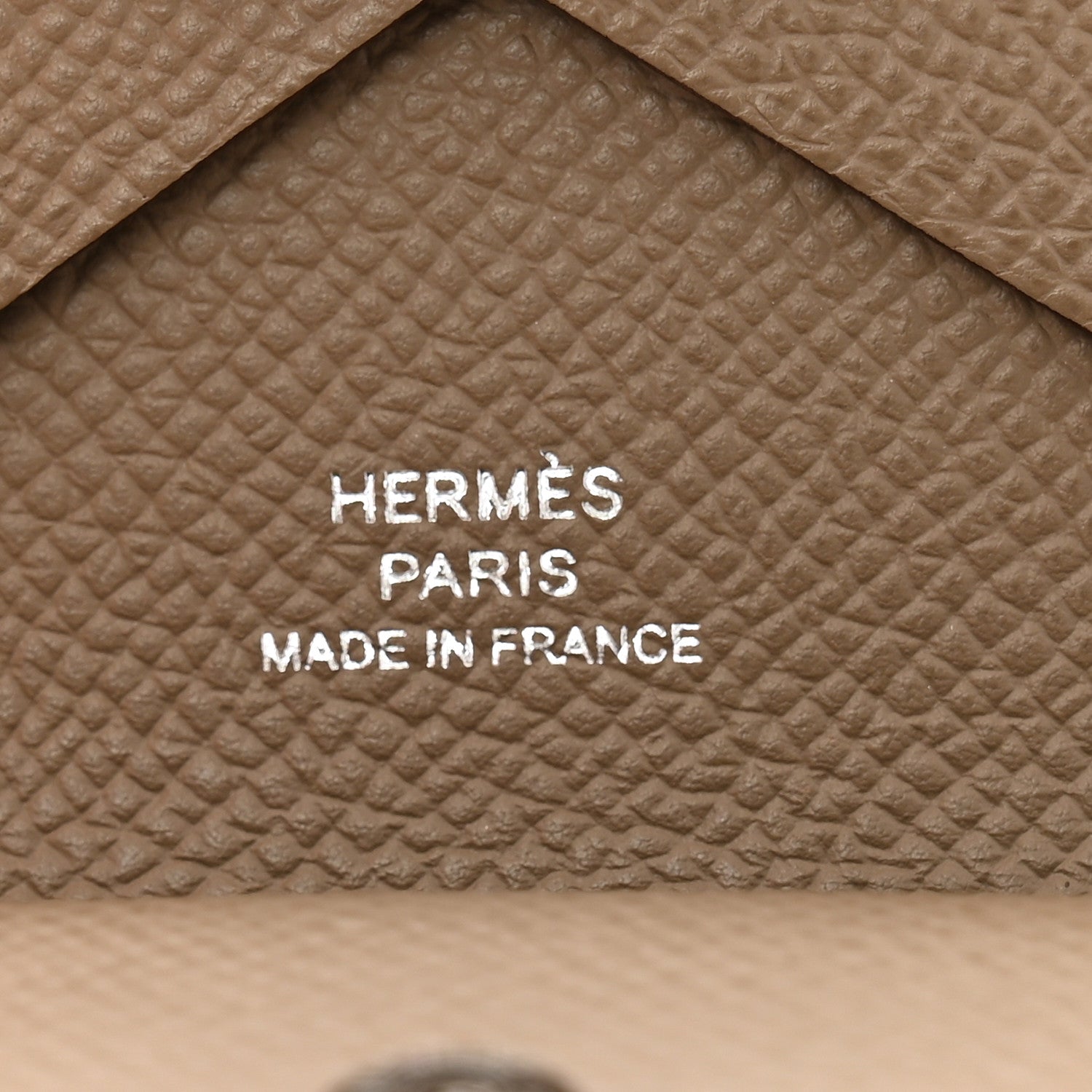 Hermes Epsom Calvi Duo Card Case Etoupe 6 of 7