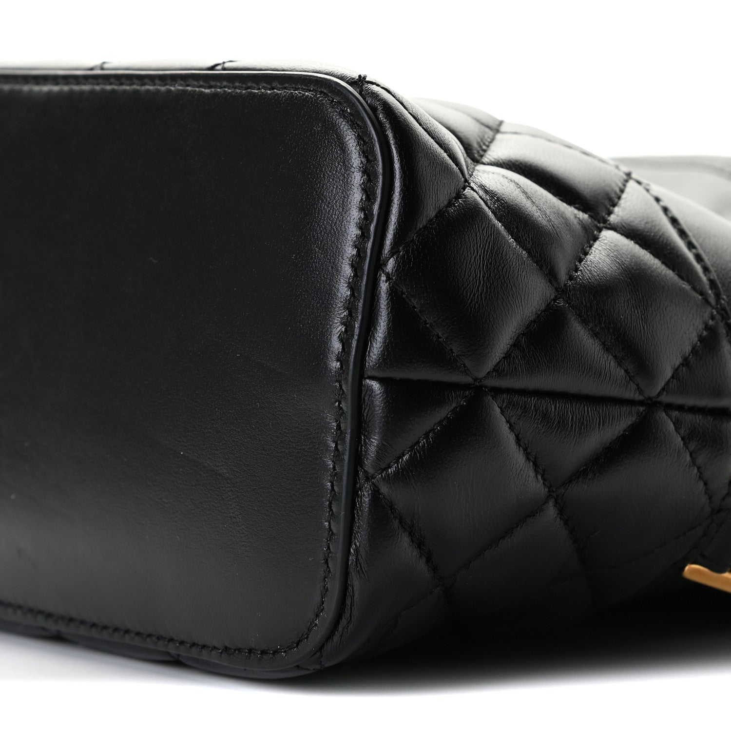 Versace Nappa Quilted Medusa Bucket Bag Black 13 of 14