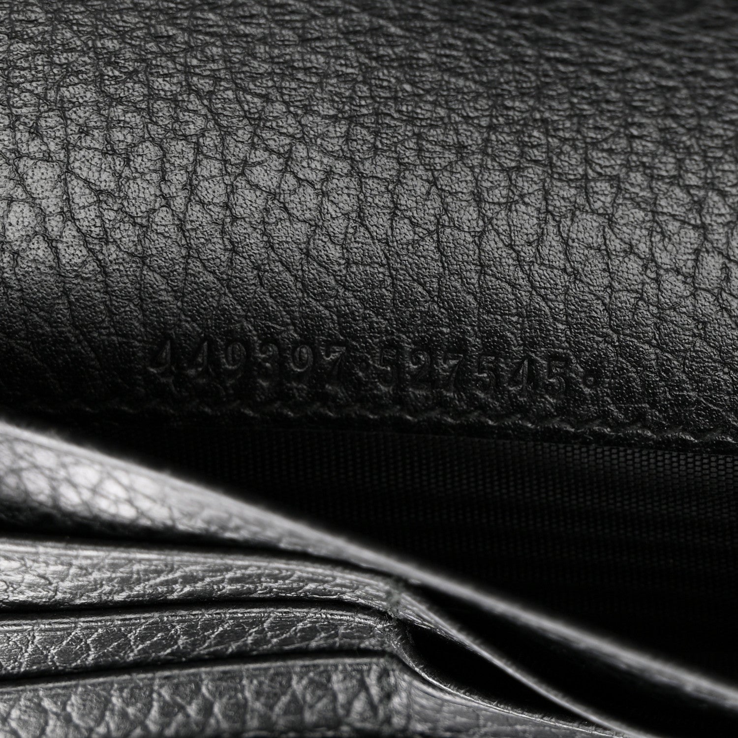 Gucci Dollar Calfskin Interlocking G Continental Wallet Black 7 of 8