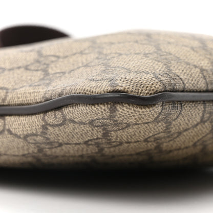 Gucci GG Supreme Monogram Small Flat Messenger Bag Dark Brown 9 of 11