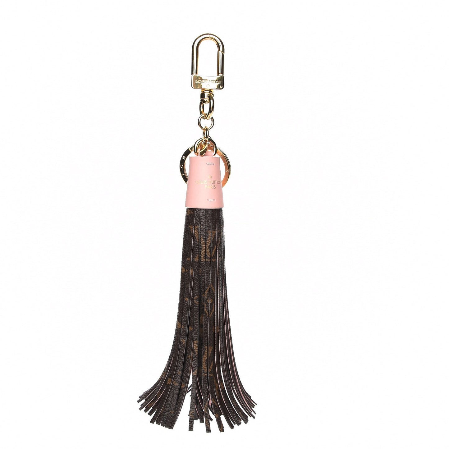 Monogram Tassel Bag Charm Pink