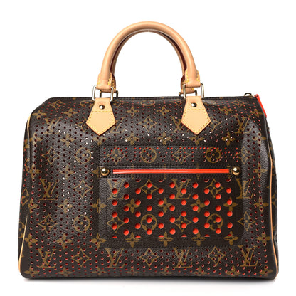 Louis Vuitton Monogram Perforated Speedy 30 Orange 1 of 9