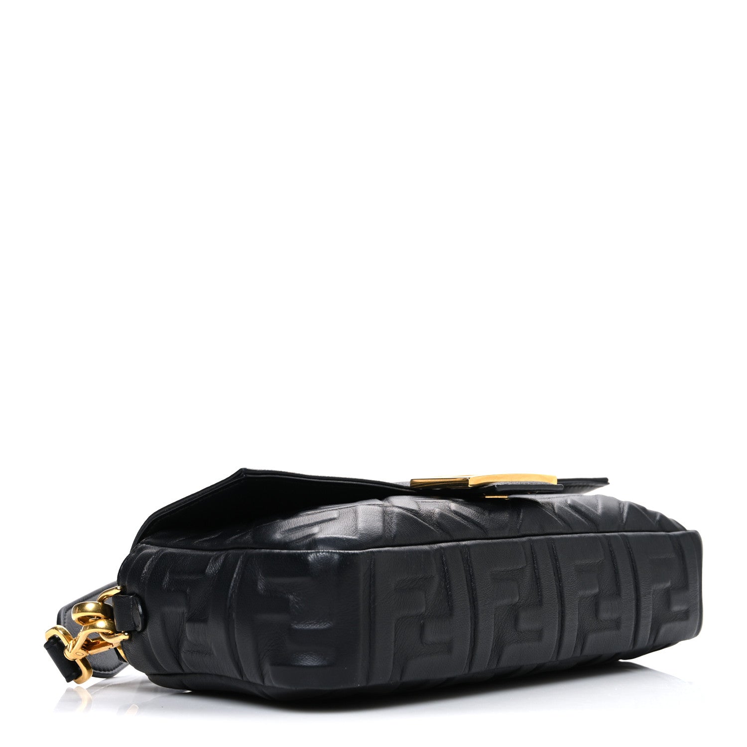 Fendi Nappa FF 1974 Embossed Baguette Black 4 of 11