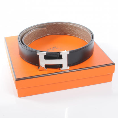 Hermes Togo Box Reversible Constance 32mm H Belt 105 Etoupe and Noir 5 of 5