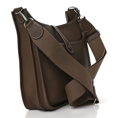 Hermes Taurillon Clemence Evelyne III PM Etoupe 3 of 9