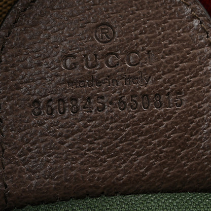 Gucci Monogram Web Small Giglio Tote Beige Dark Brown 7 of 10