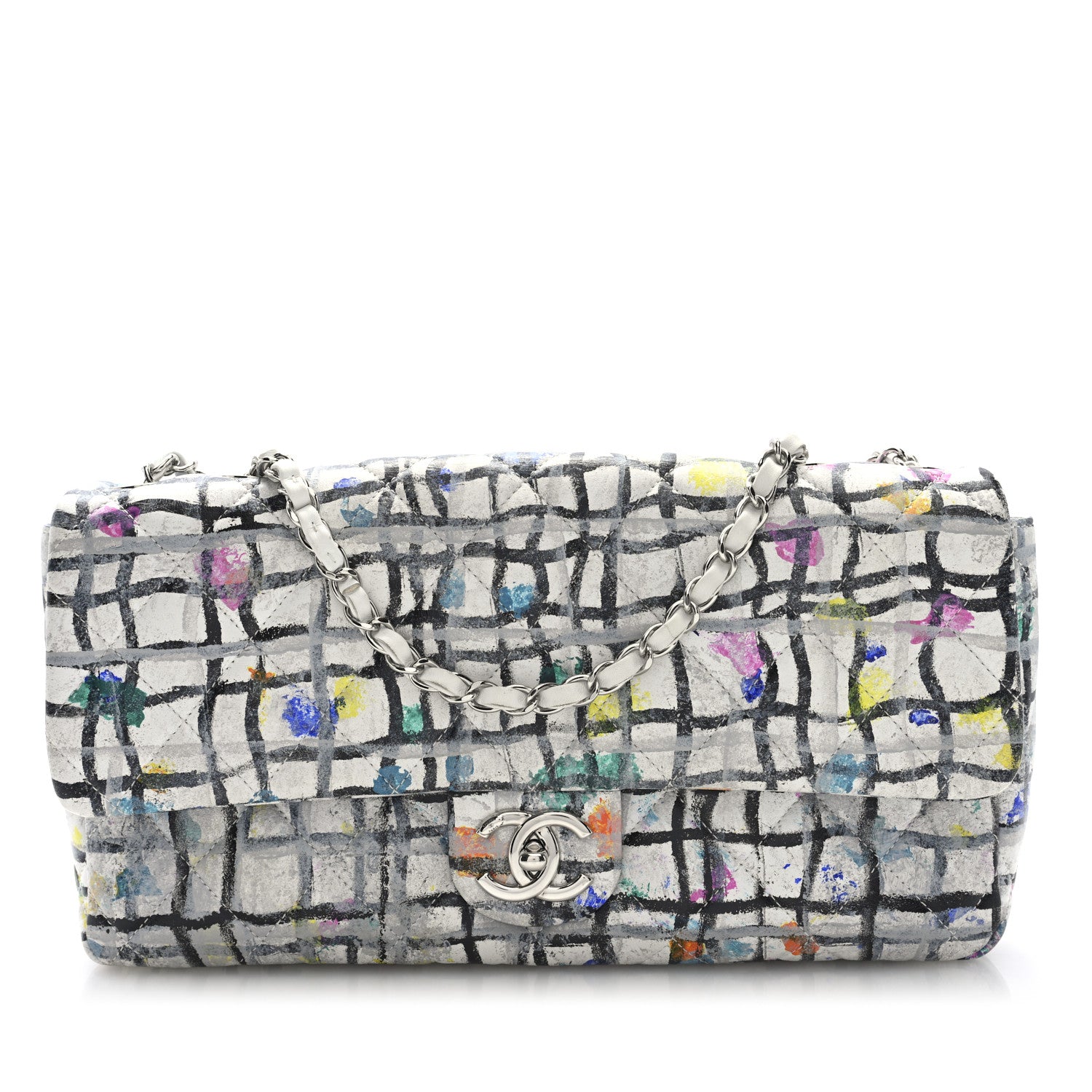 Chanel Calfskin Hand Painted Graffiti Flap Multicolor 1 of 10
