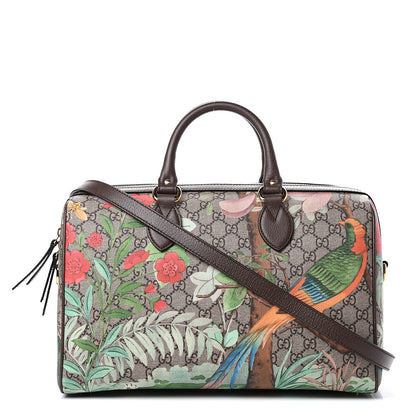 Gucci GG Supreme Monogram Tian Medium Boston Beige Multicolor New Acero 1 of 9