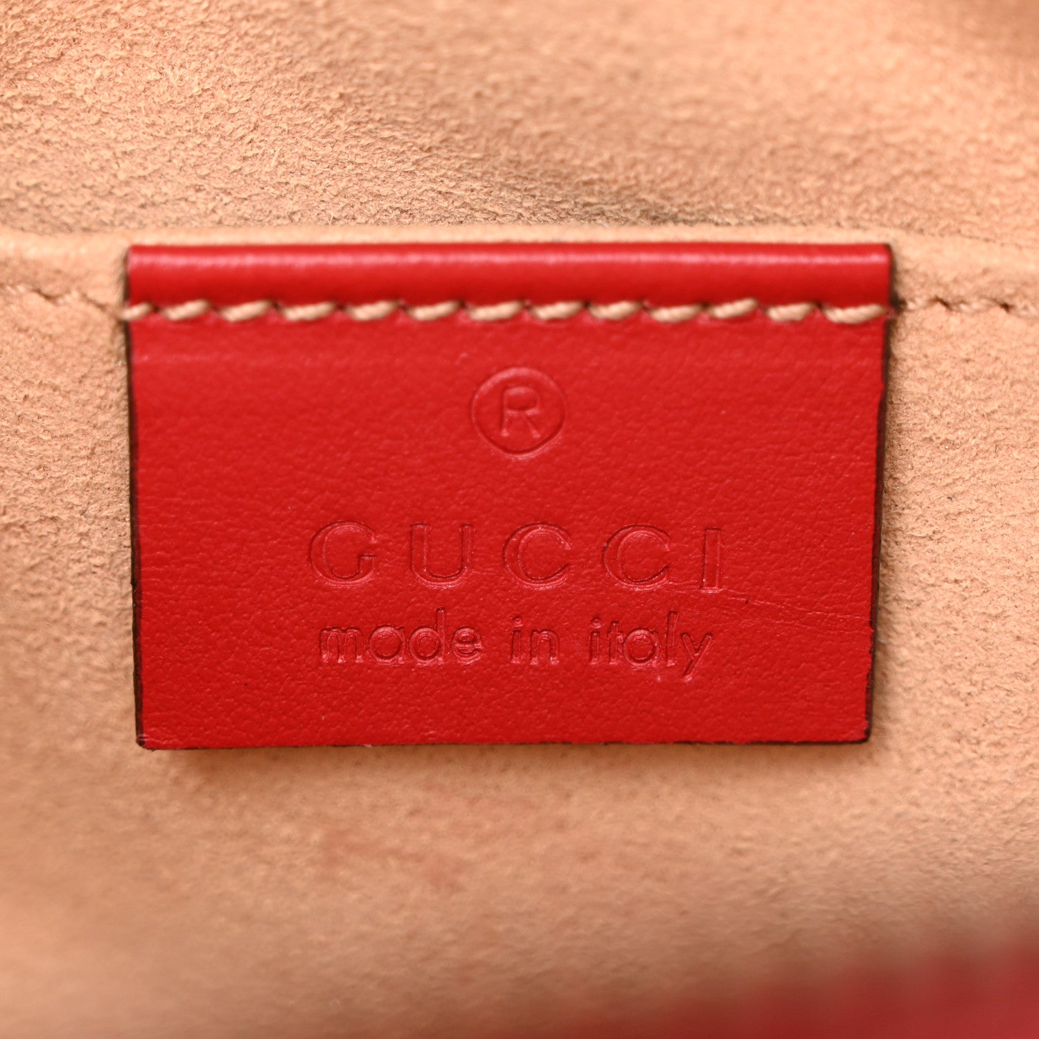 Gucci Calfskin Matelasse Mini GG Marmont Chain Shoulder Bag Hibiscus Red 6 of 14