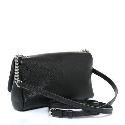 Saint Laurent Grain De Poudre Monogram Toy West Hollywood Fold-Over Bag Black 3 of 10