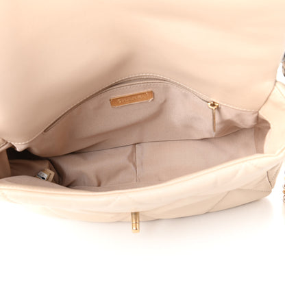 Chanel Goatskin Quilted Large Chanel 19 Flap Beige 5 of 11