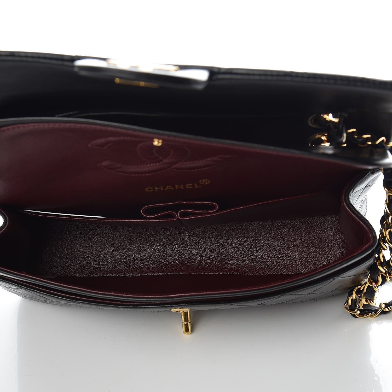 Chanel Lambskin Quilted Medium Double Flap Black 5 of 15