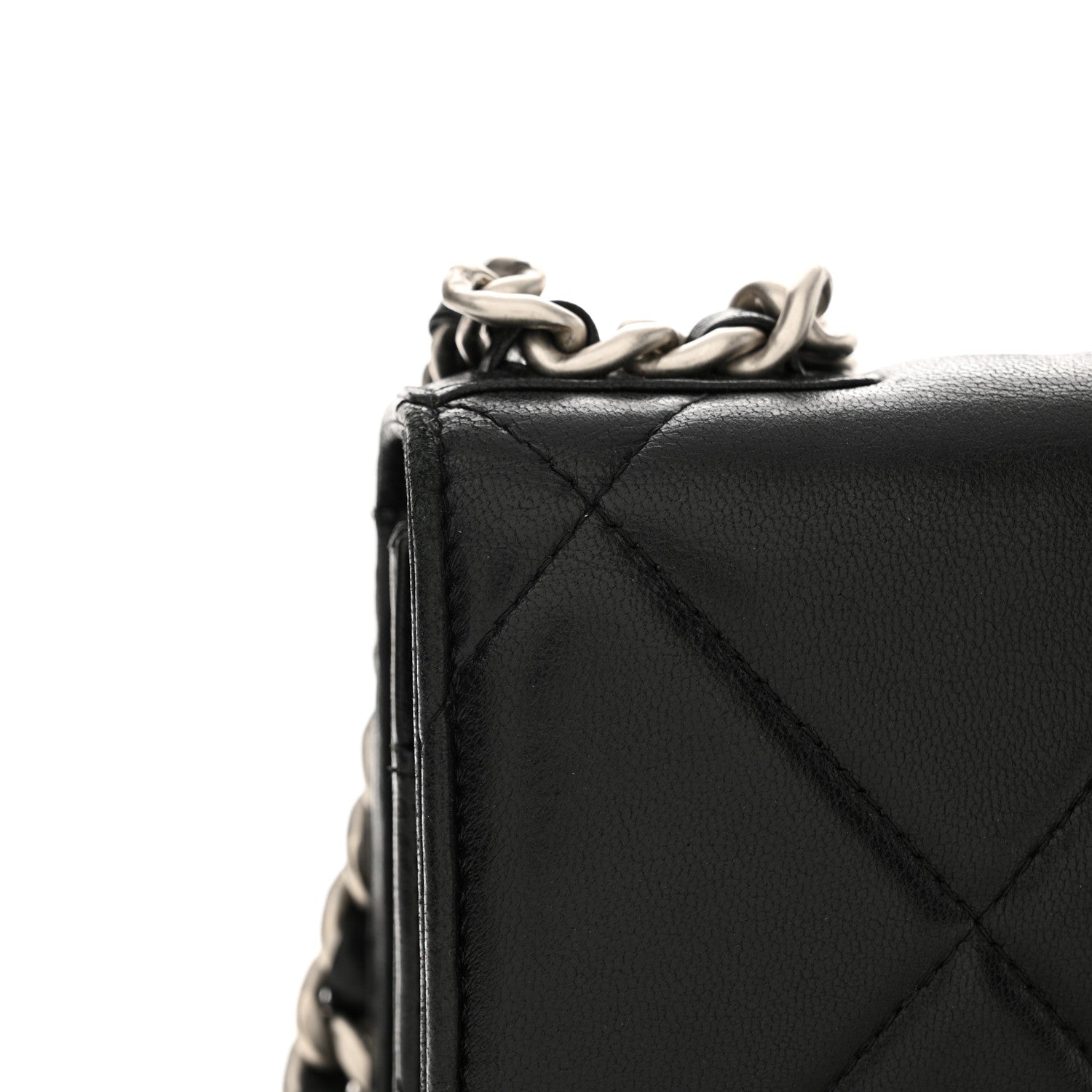 Chanel Lambskin Quilted Chanel 19 Wallet On Chain WOC Black 14 of 14