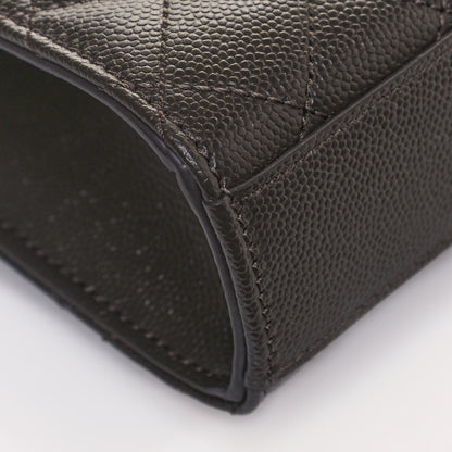Saint Laurent Grain De Poudre Textured Mixed Matelasse Triquilt Small Monogram Satchel Pebble 7 of 13