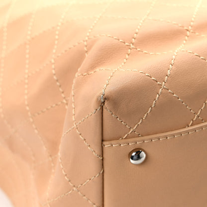 Chanel Calfskin Stitched Large Shopping Tote Beige 10 of 16