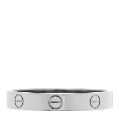 Cartier 18K White Gold 3.5mm LOVE Wedding Band Ring 62 10 1 of 5