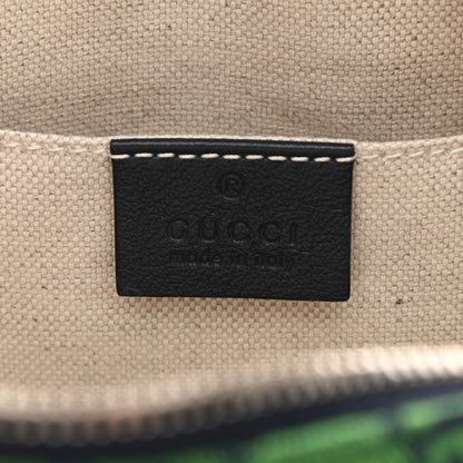 Gucci Monogram Multicolor Matelasse Diagonal Small GG Marmont Chain Shoulder Bag Green Blue 6 of 11