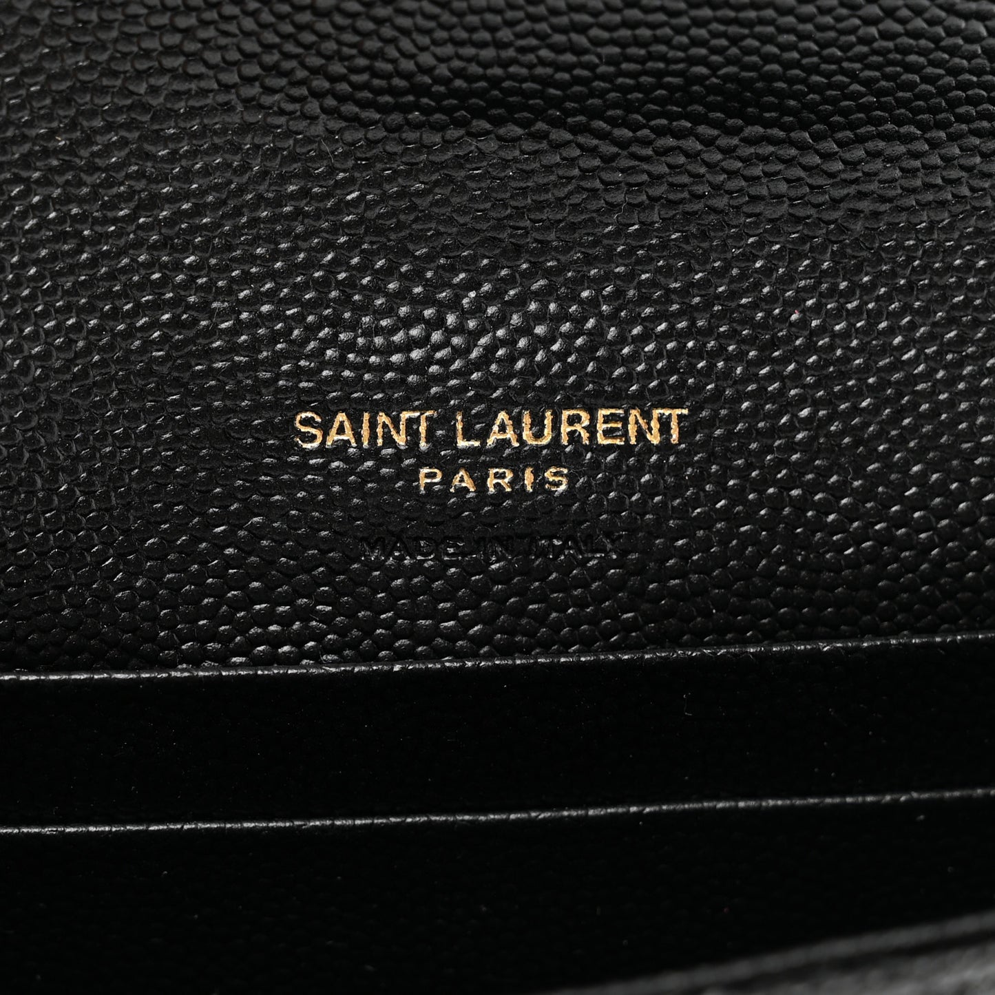 Grain De Poudre Textured Mixed Matelasse Triquilt Small Monogram Envelope Wallet Black