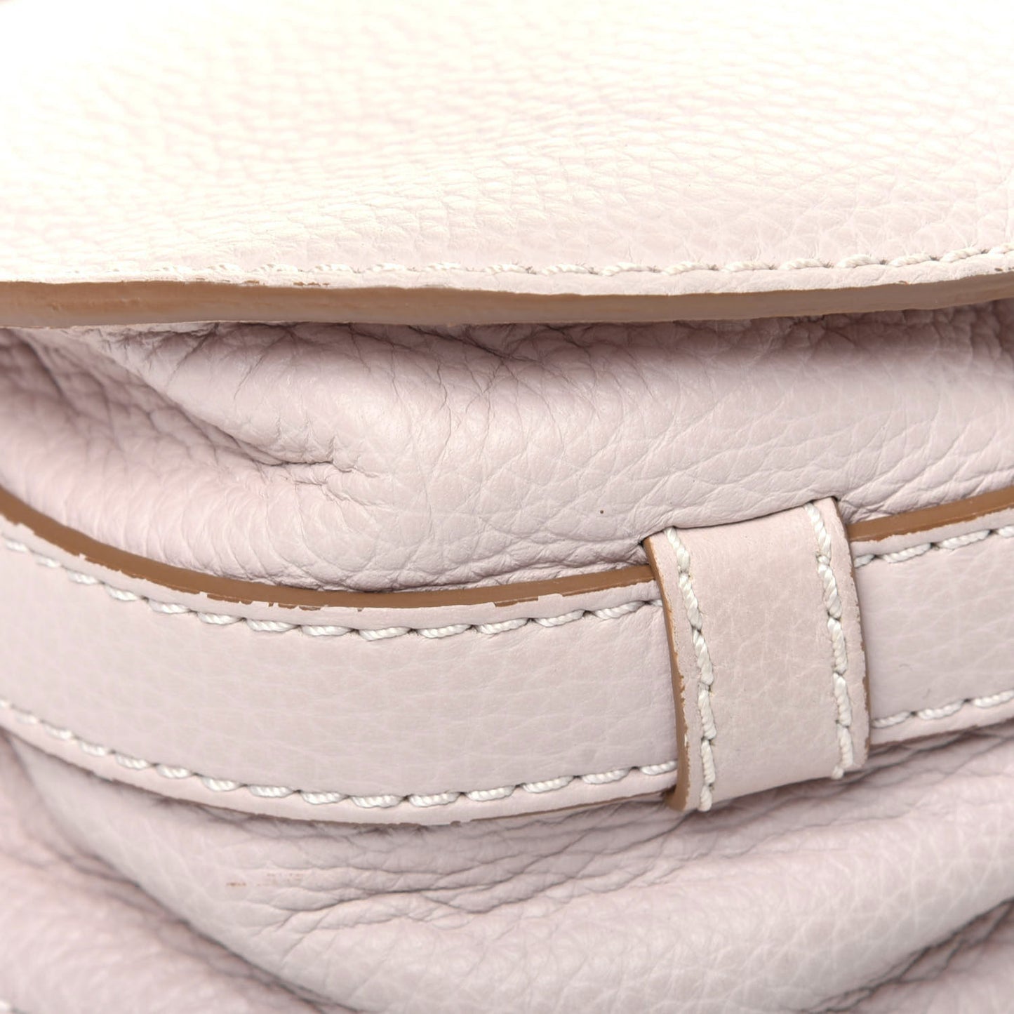 Calfskin Mini Marcie Round Crossbody Bag Abstract White