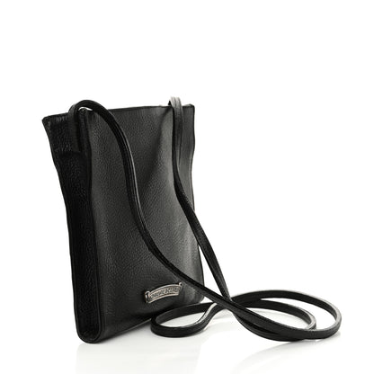 Chrome Hearts Grained Calfskin Fleur De Lis Square Pocket Crossbody Black 3 of 14
