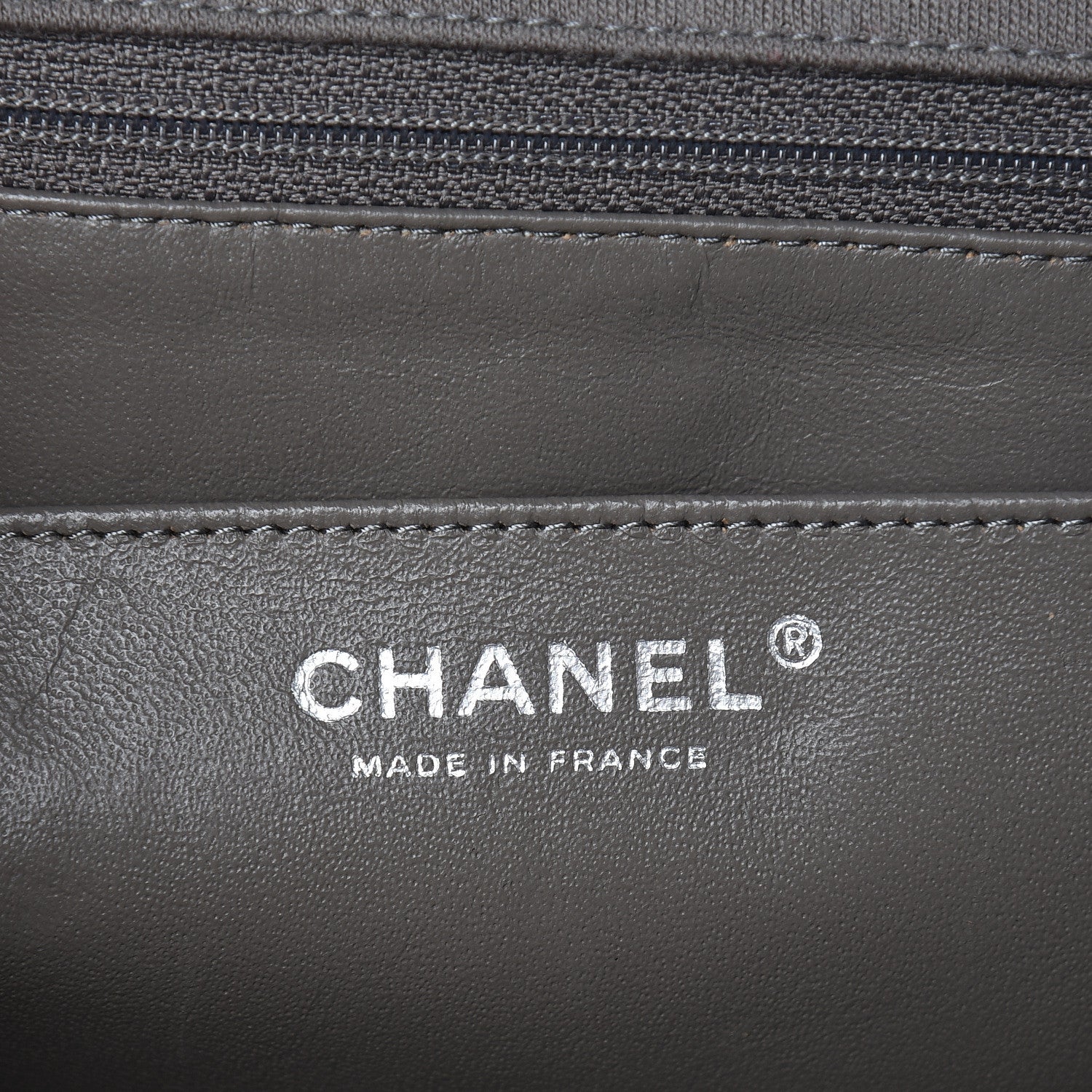 Chanel Jersey Quilted Maxi Single Flap Grey 6 of 10