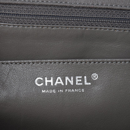 Chanel Jersey Quilted Maxi Single Flap Grey 6 of 10