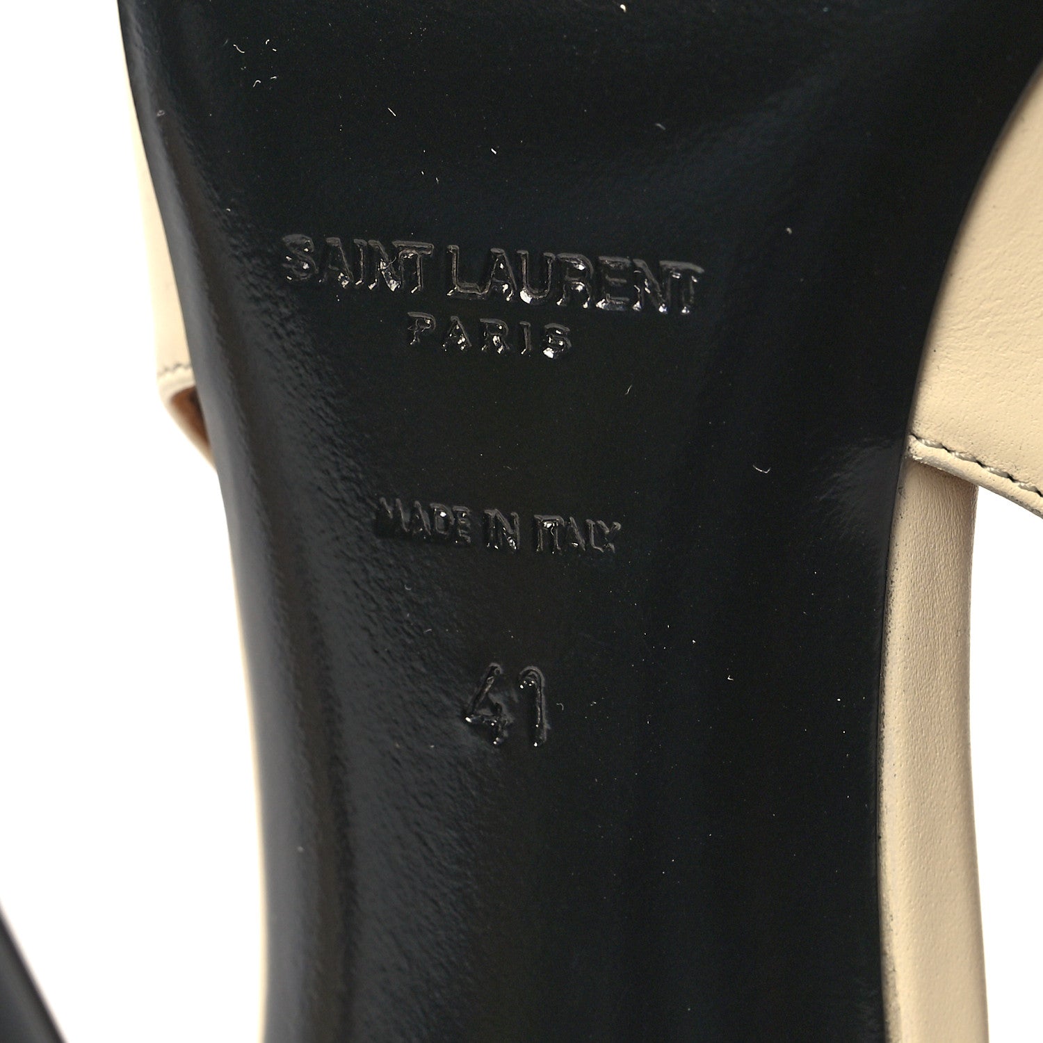 Saint Laurent Calfskin Paloma 105 Slingback Pumps 41 Beige 7 of 8