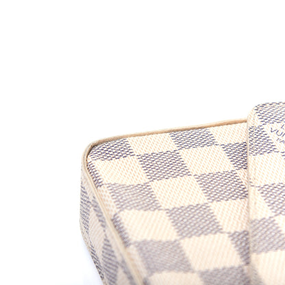 Louis Vuitton Damier Azur Pochette Felicie Chain Wallet Rose Ballerine 12 of 19
