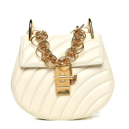 Chloe Calfskin Quilted Mini Drew Bijou Shoulder Bag Natural White 1 of 7