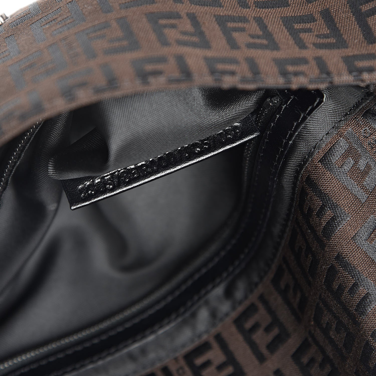Fendi Zucchino Vitello Baguette Black Moro 7 of 10