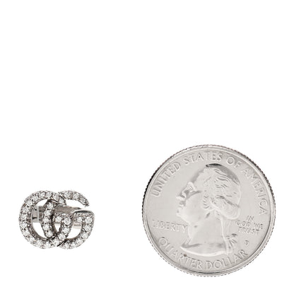 Gucci 18K White Gold Diamond Running G Ear Cuff Earring 2 of 4