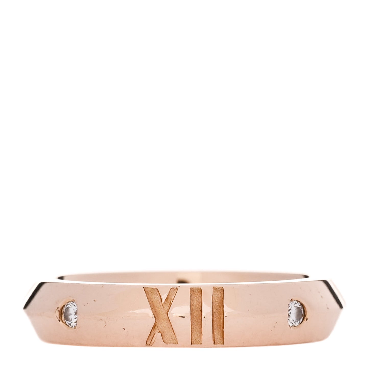 18K Rose Gold Diamond Narrow Atlas X Closed Ring 57 8