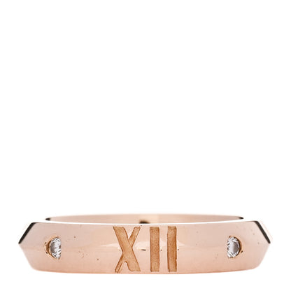 Tiffany 18K Rose Gold Diamond Narrow Atlas X Closed Ring 57 8 3 of 6