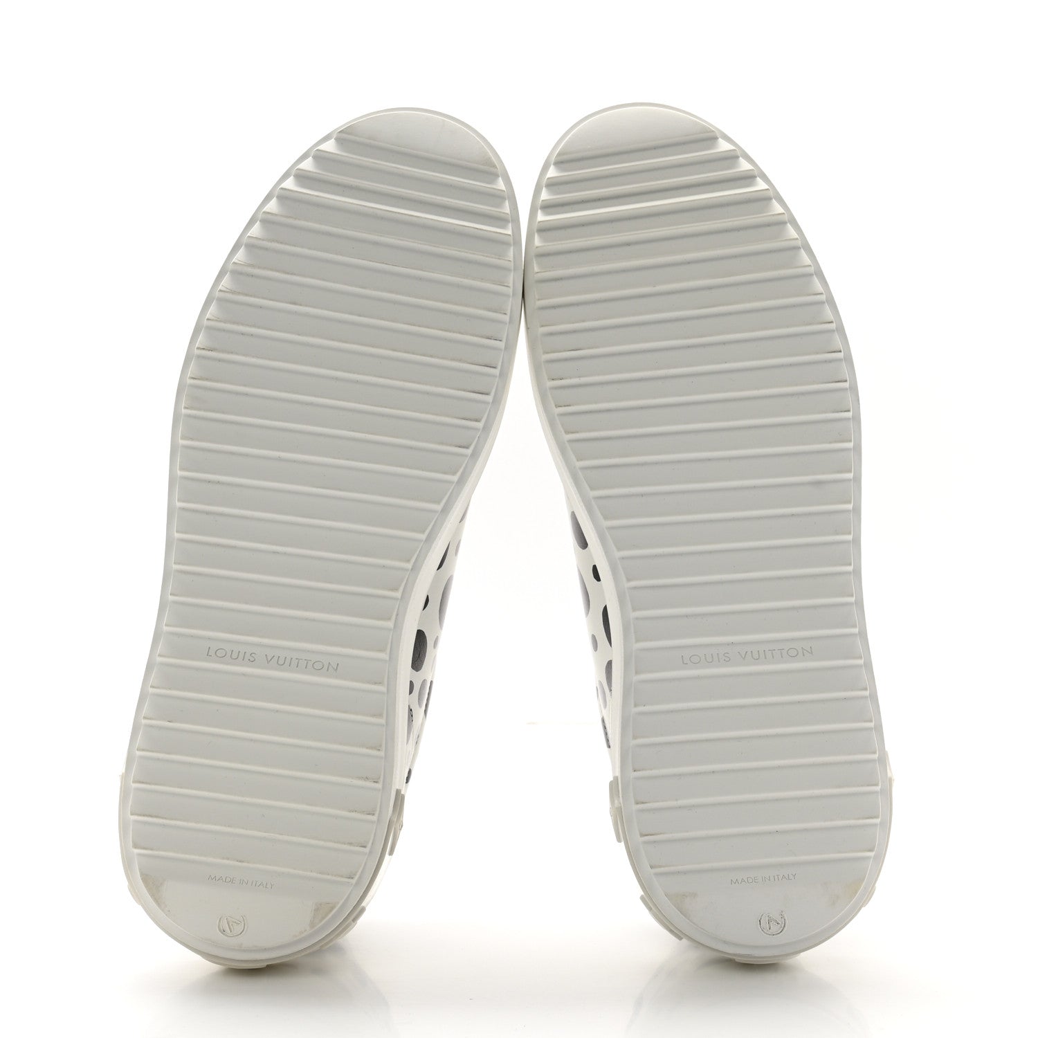 Louis Vuitton LV X YK Calfskin Printed Mens Infinity Dots Time Out Sneakers 38 White 5 of 9