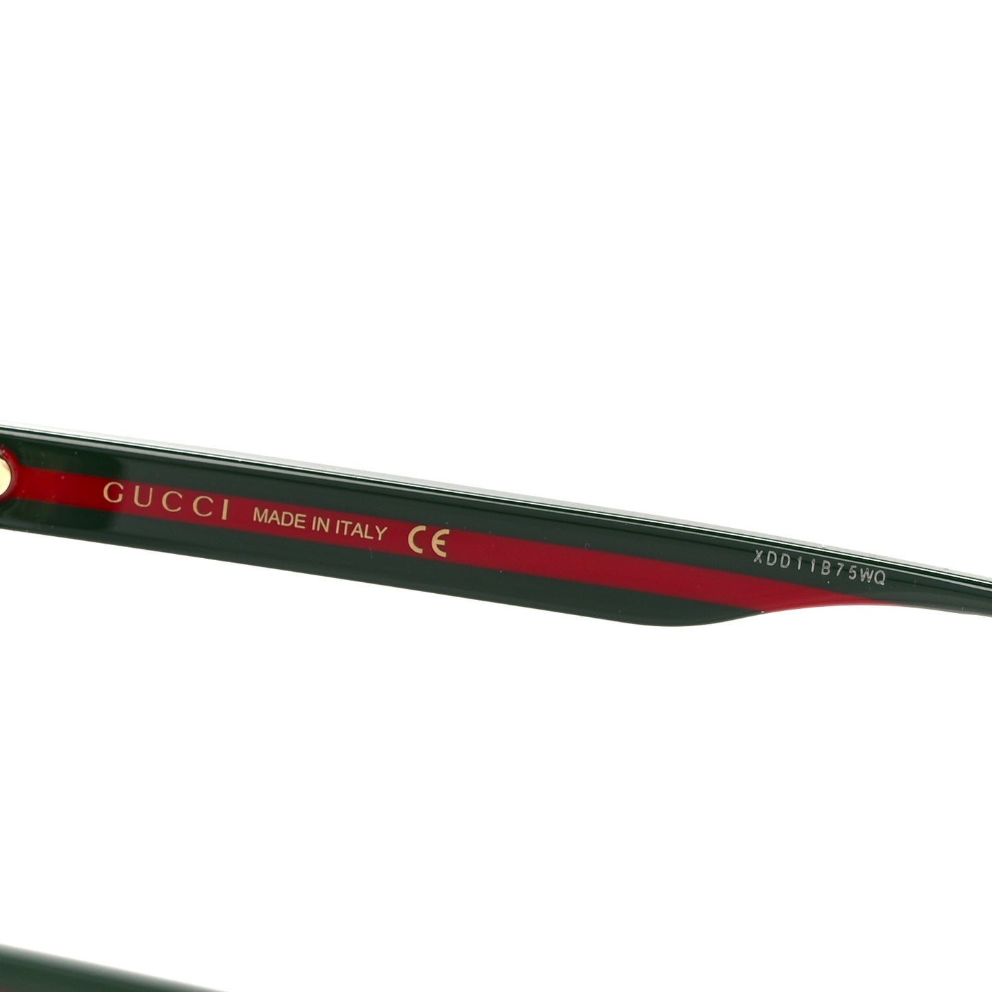 Acetate Square Frame Web Sunglasses GG0416SK Black