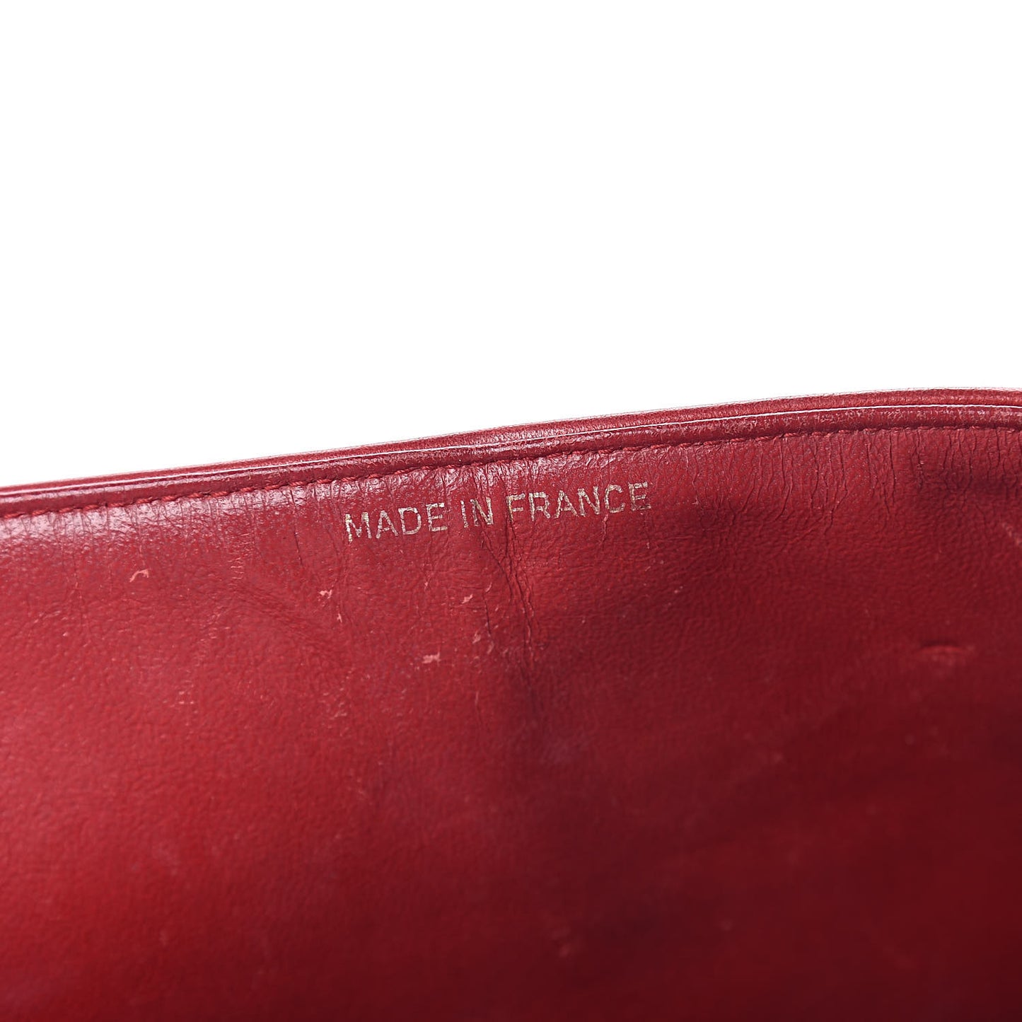 Lambskin Quilted Medium Double Flap Red