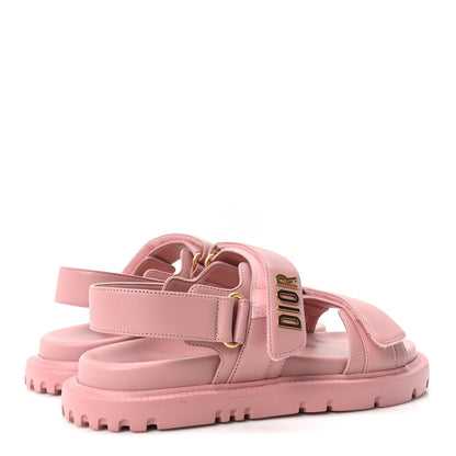 Christian Dior Lambskin Dioract Sandals 39.5 Pink 5 of 9