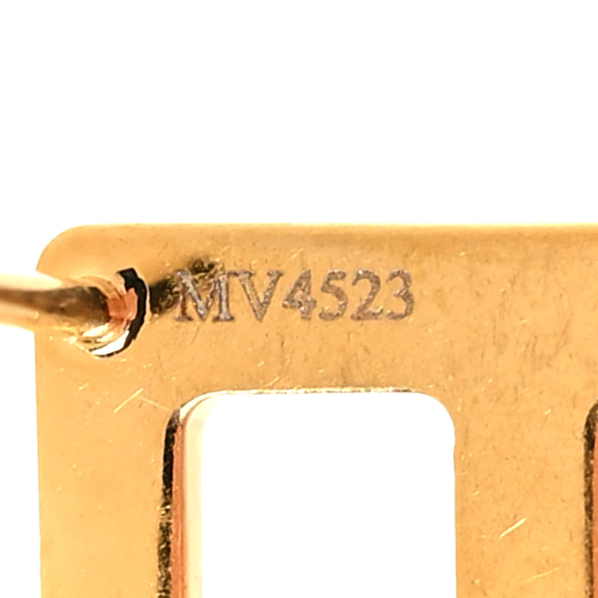 Metal Signature Earrings Gold