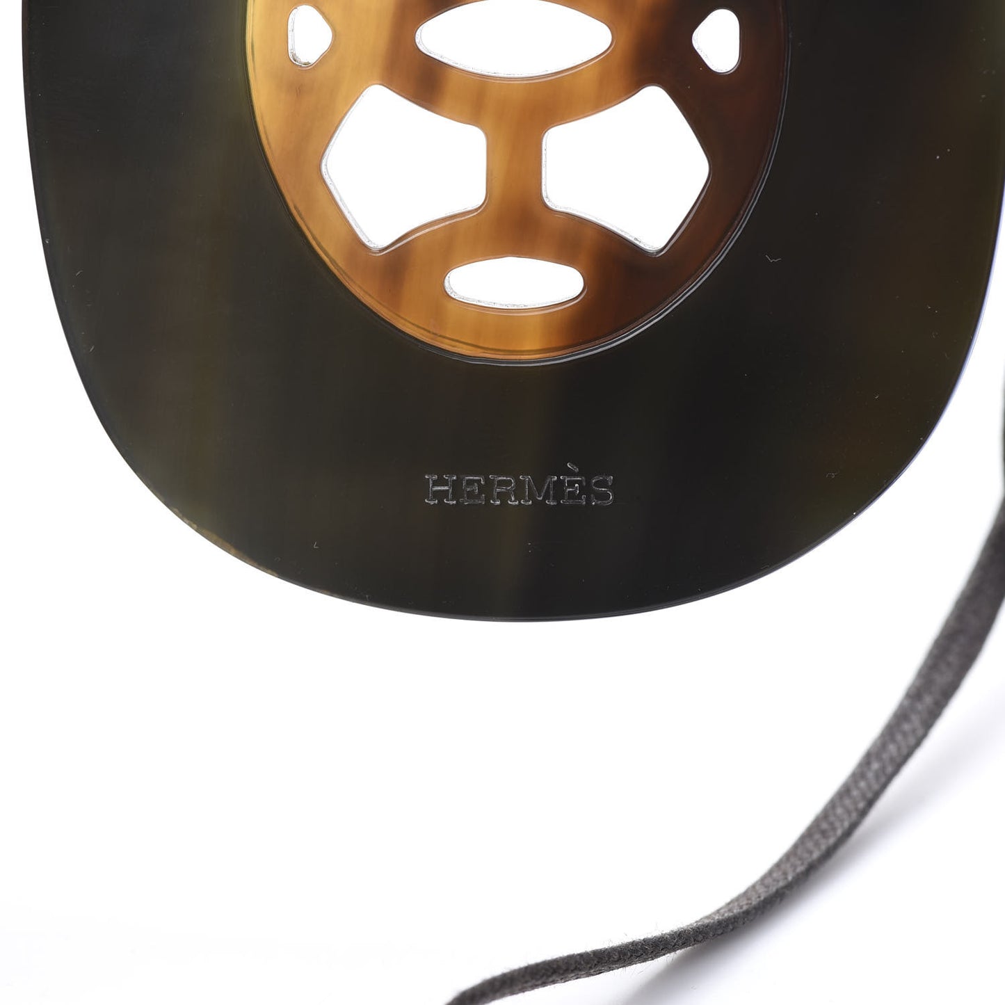 Buffalo Horn Lacquer Lift Necklace GM Bleu Saphir