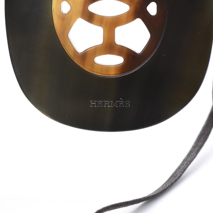 Hermes Buffalo Horn Lacquer Lift Necklace GM Bleu Saphir 4 of 6