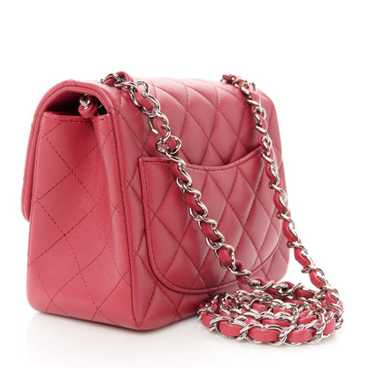 Chanel Lambskin Quilted Mini Square Flap Dark Pink 3 of 11