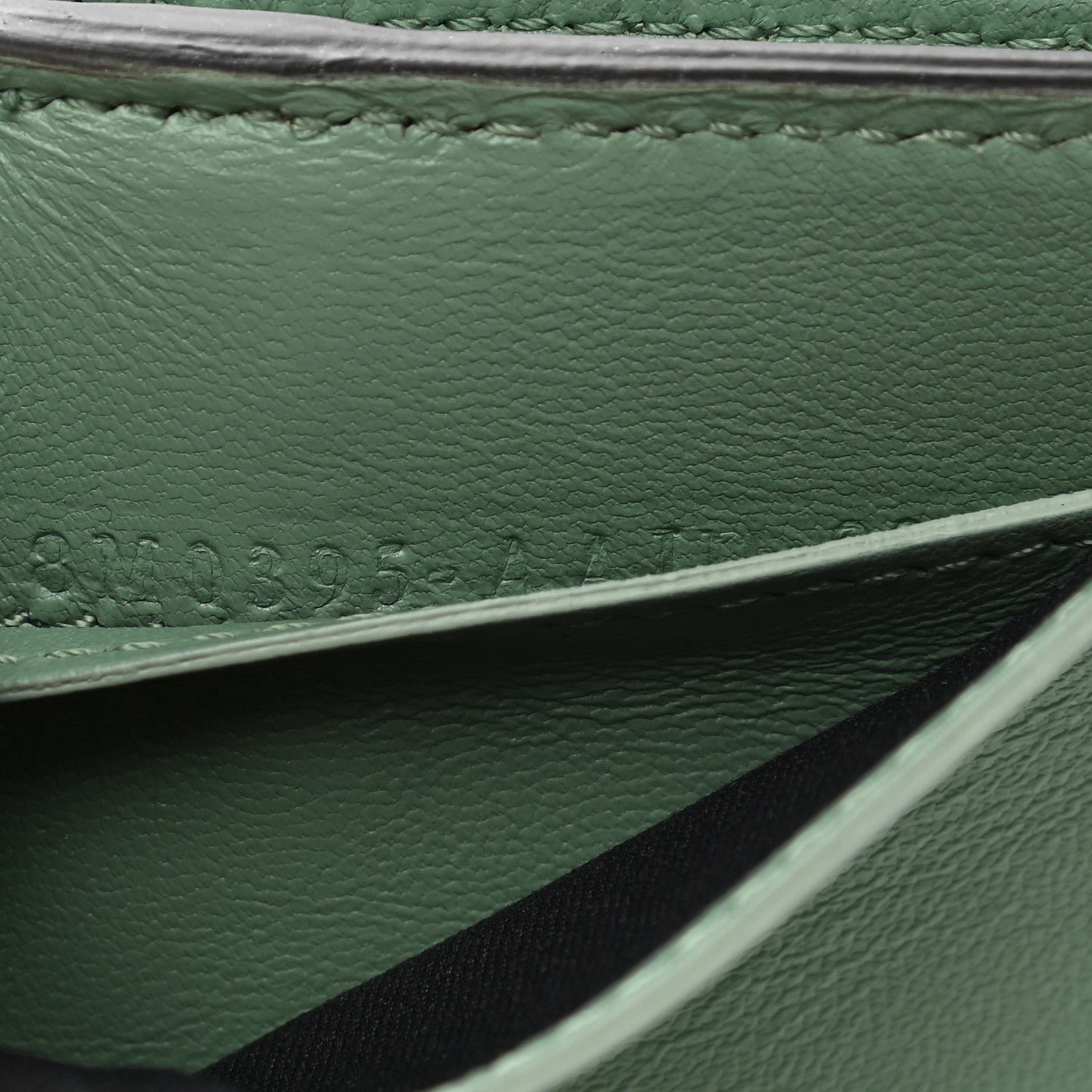 Fendi Nappa Matisse FF Embossed Micro Tri-Fold Wallet Menta 9 of 10