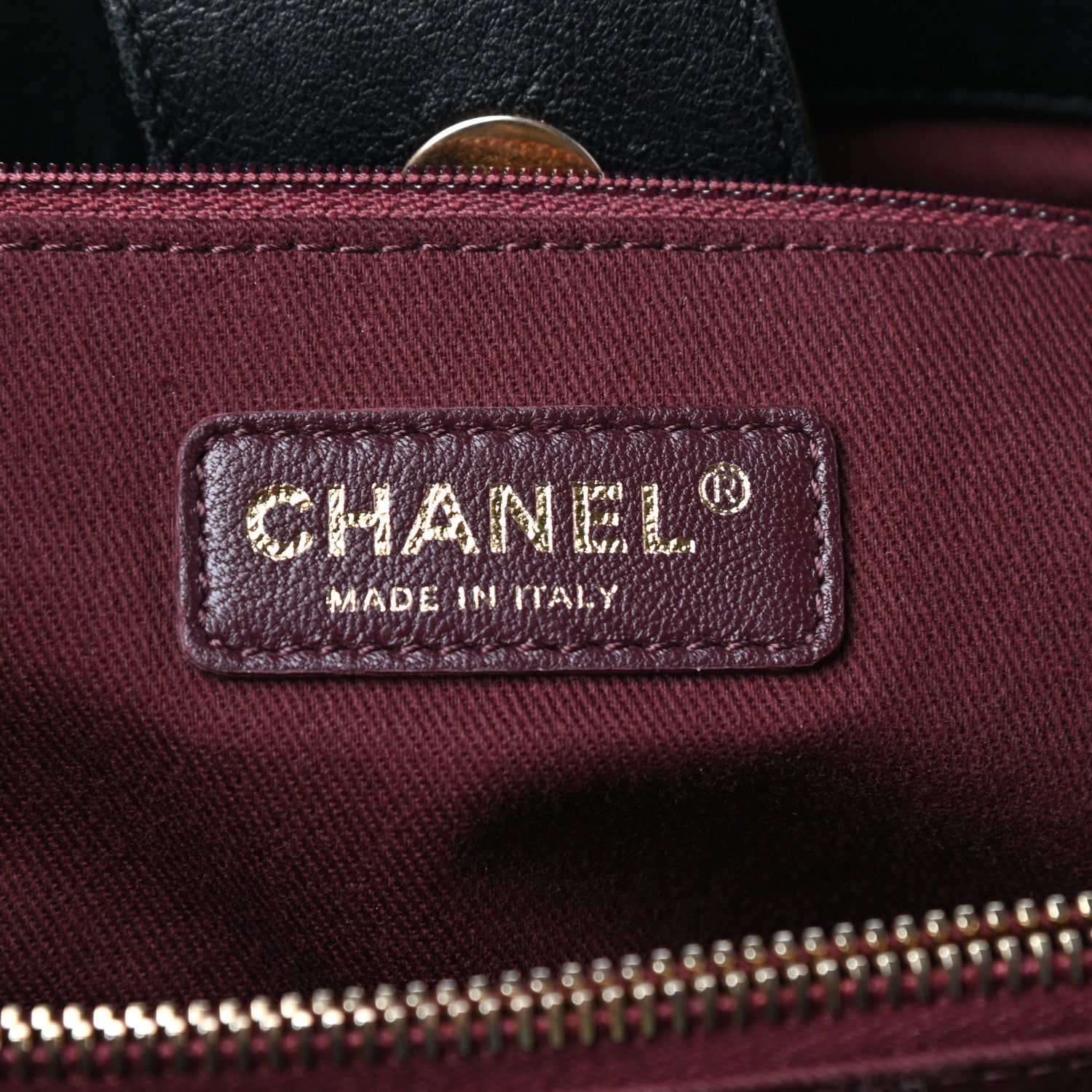 Chanel Wrinkled Lambskin Chevron Quilted Surpique Tote Black 6 of 9