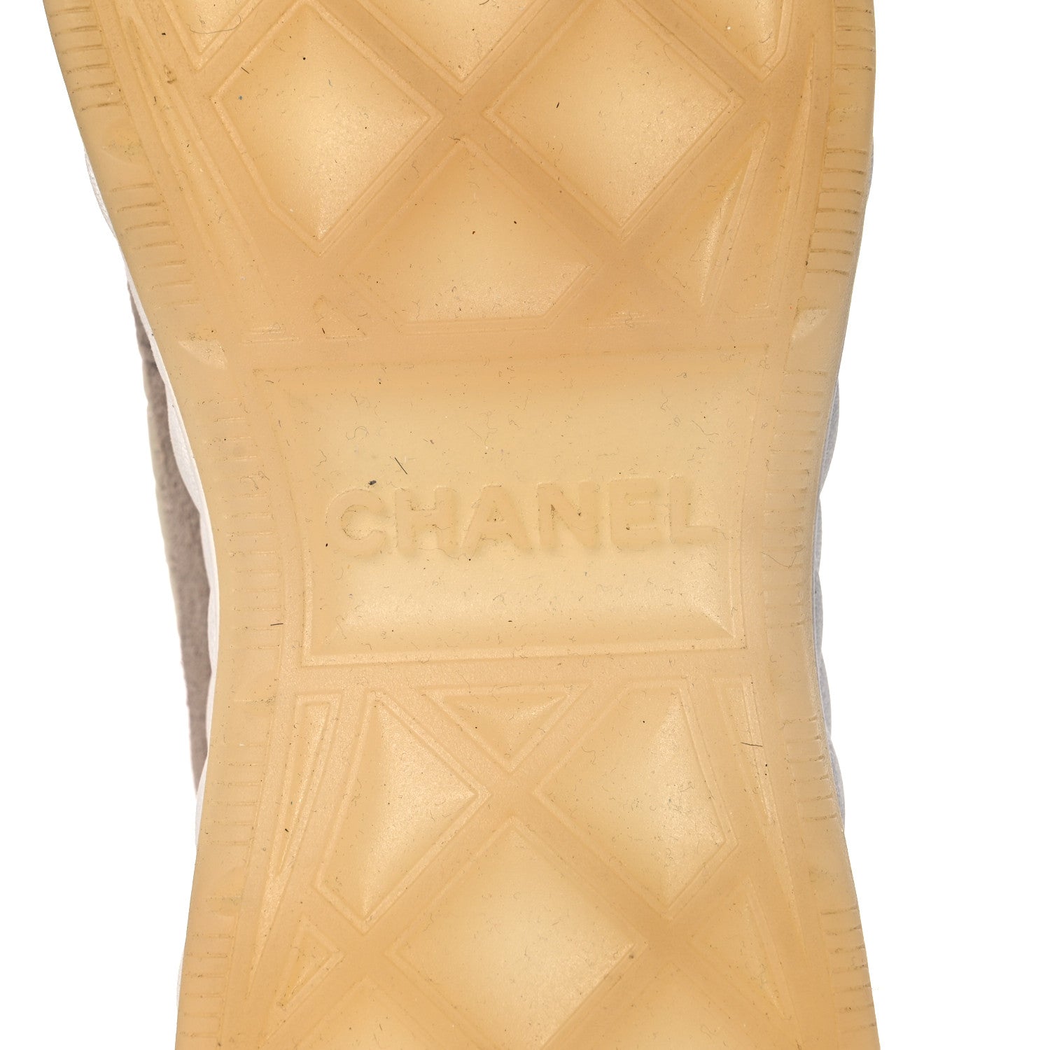 Chanel Suede Calfskin Nylon Grosgrain CC Sneakers 38.5 Beige Pink 6 of 9