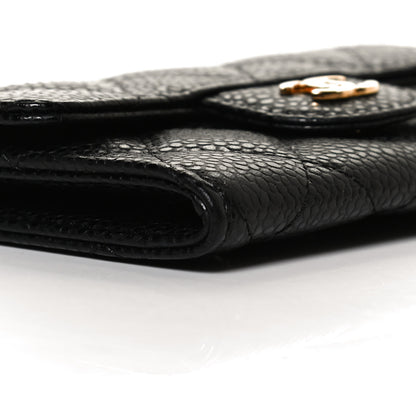 Chanel Caviar Quilted Flap Card Holder Black 8 of 10